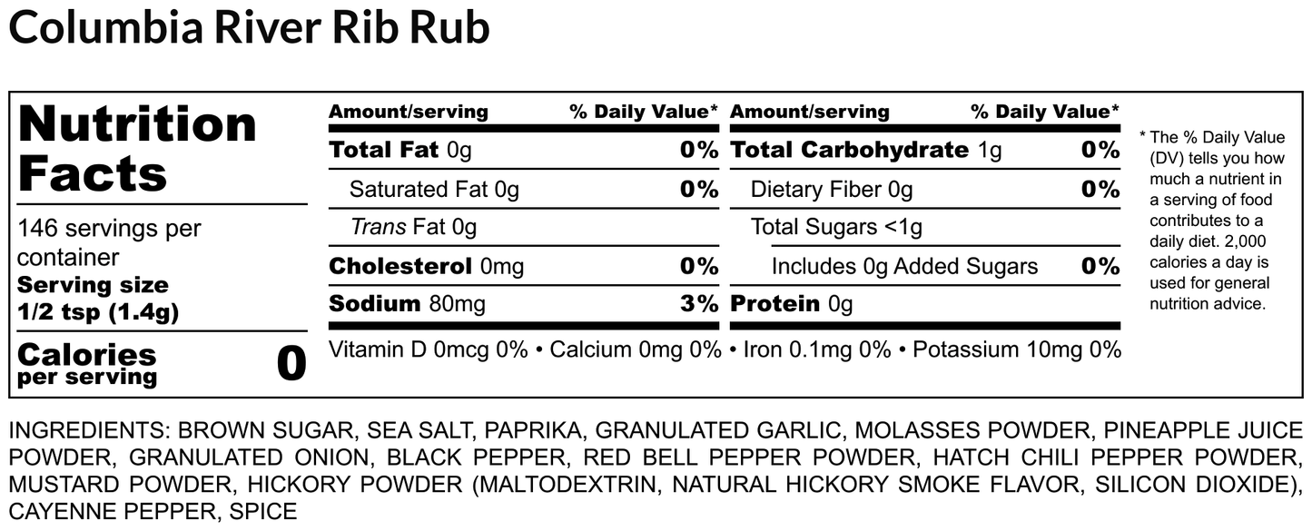 Columbia River Rib Rub (7.2 OZ.)