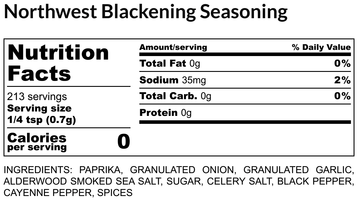 Northwest Blackening Seasoning (5.0 OZ)